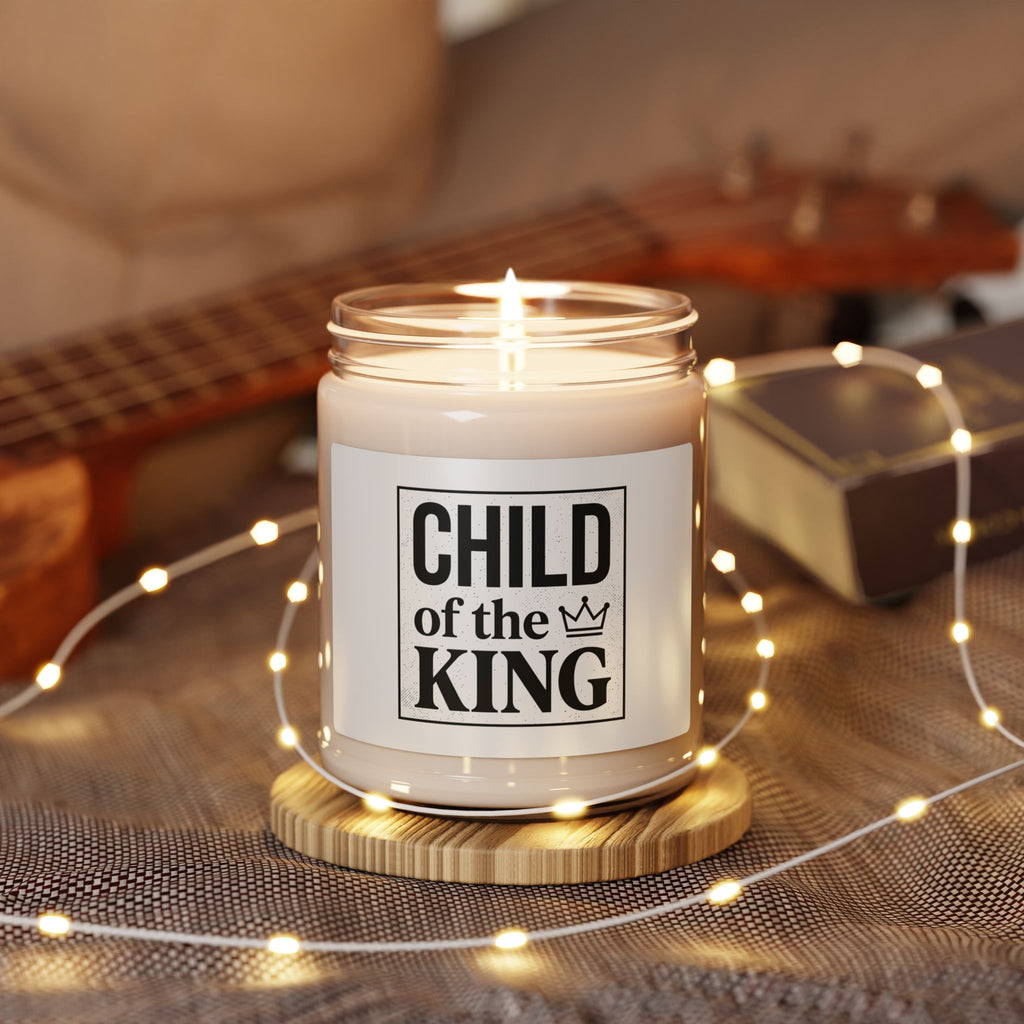 Child of the King Candle | faith streetwear, bold type