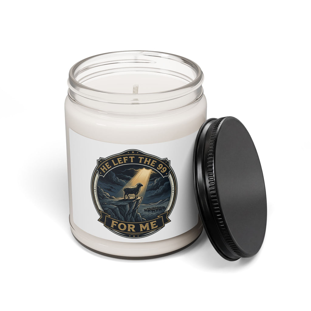 He Left the 99 Candle, Soy Jar | faith streetwear, bold type