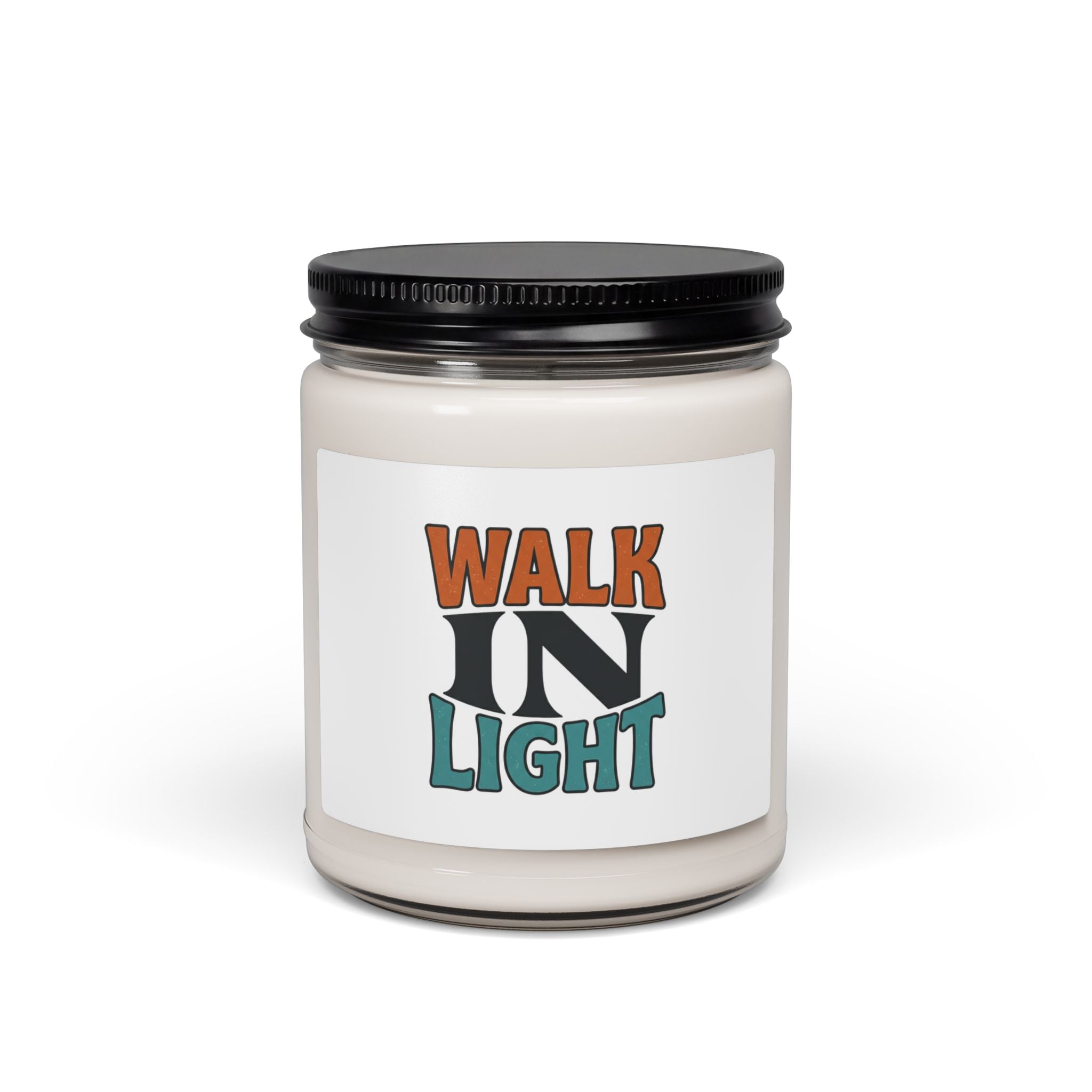 Walk In Light Candle | Scented Soy Candle, Faith Streetwear, Bold Retro Type