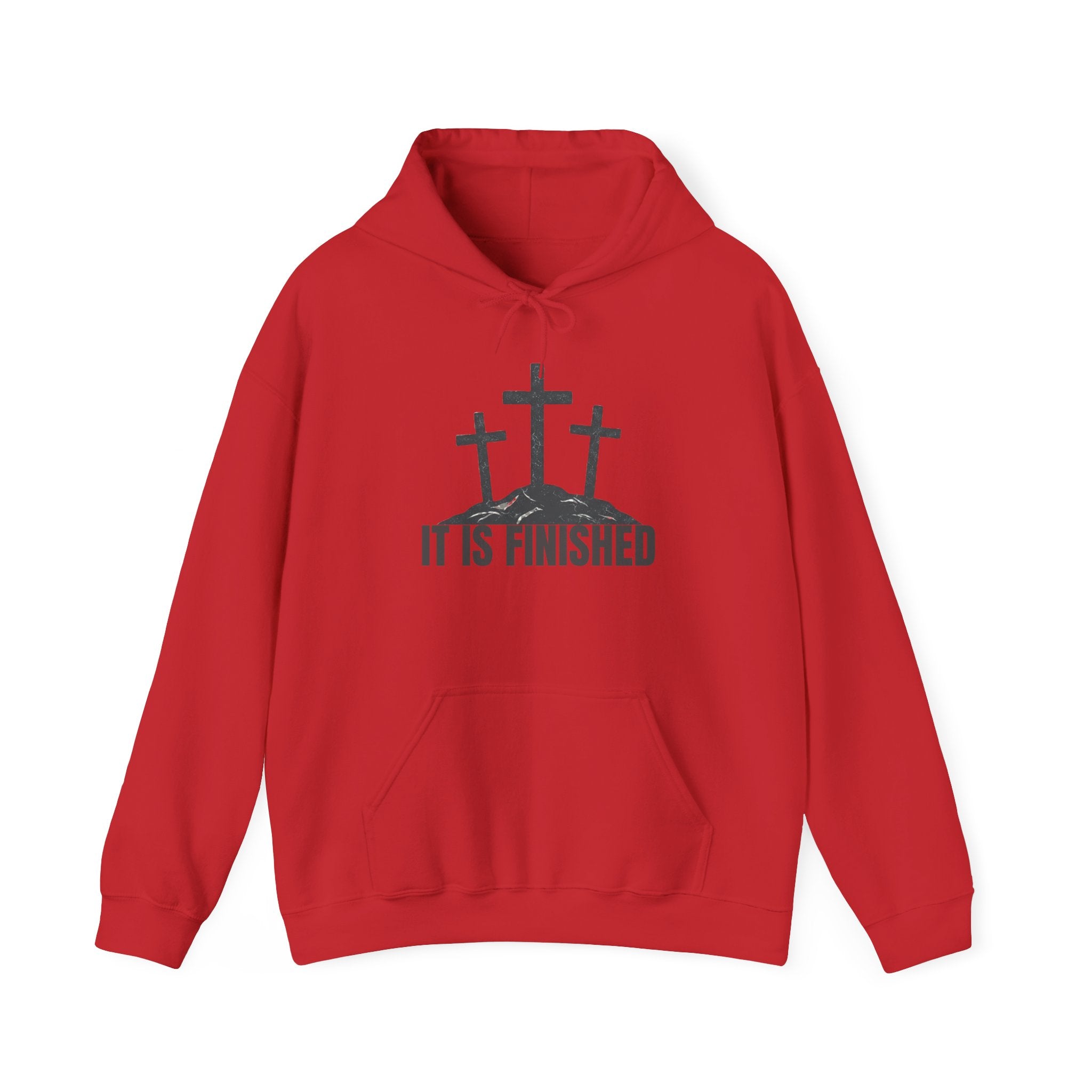 Christian Hoodie — 'It Is Finished' Three Crosses Easter Sweatshirt