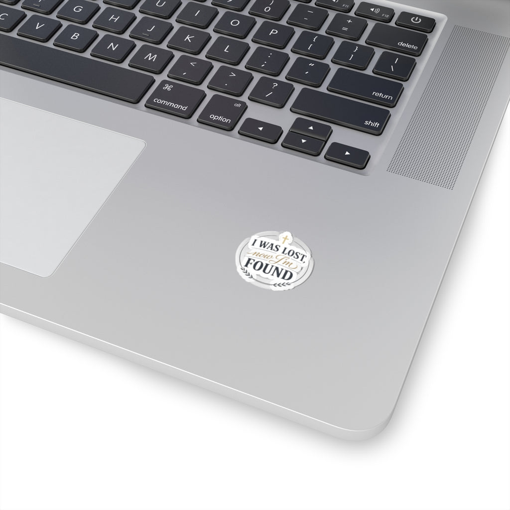 I Was Lost Now I’m Found Kiss-Cut Sticker | faith streetwear, bold type
