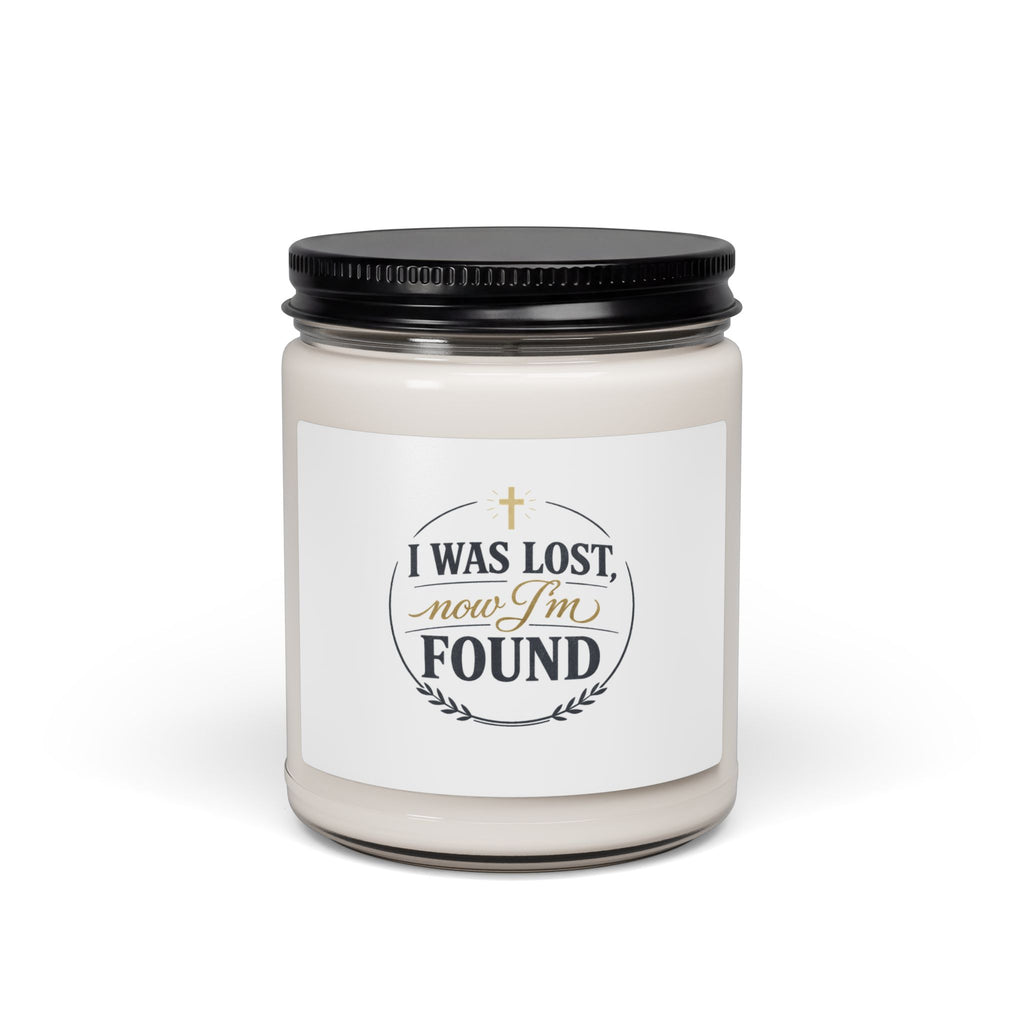 I Was Lost Now I'm Found Candle, Soy Jar | faith streetwear, bold type