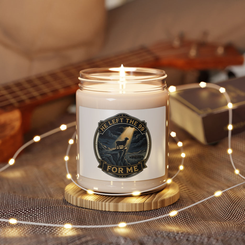 He Left the 99 Candle, Soy Jar | faith streetwear, bold type