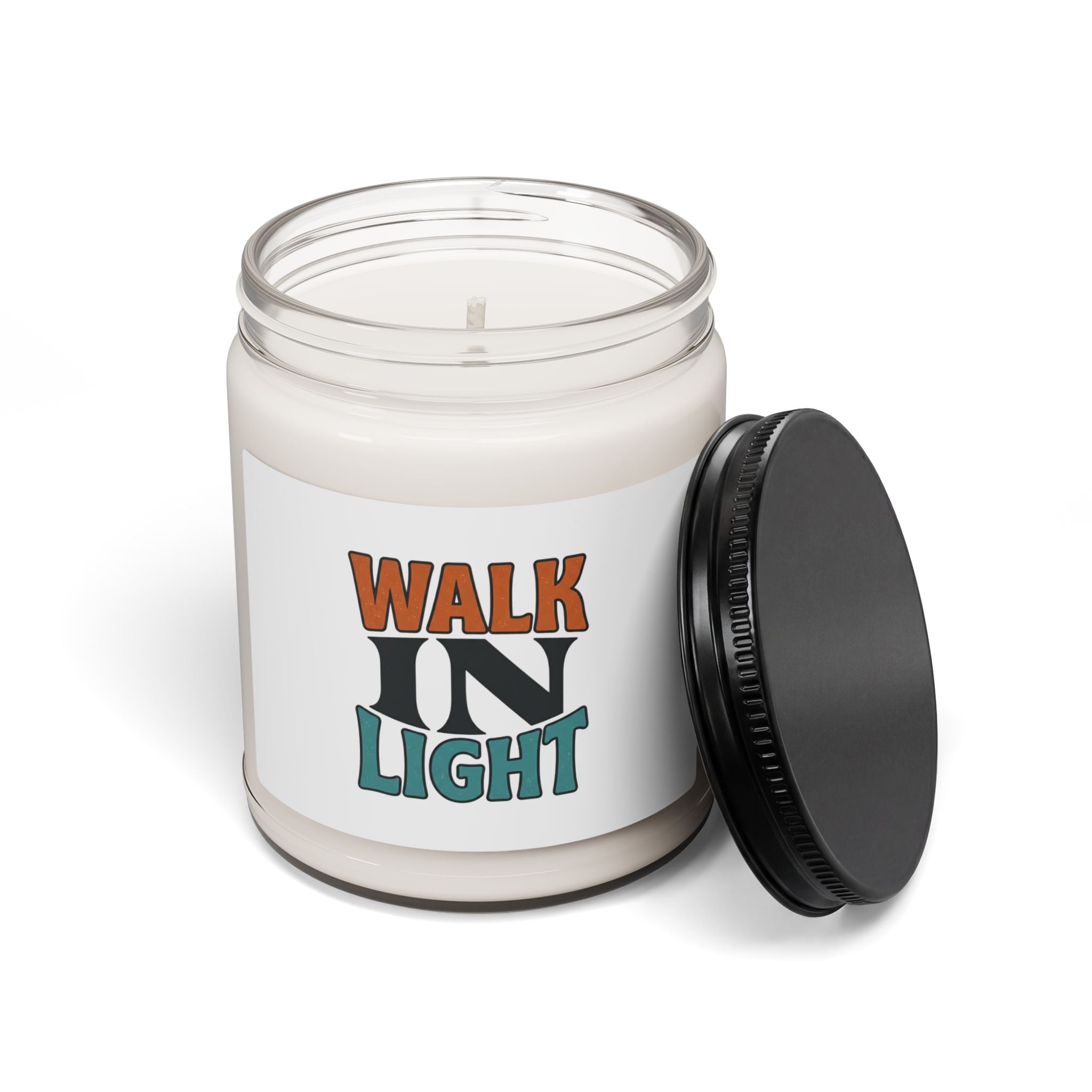 Walk In Light Candle | Scented Soy Candle, Faith Streetwear, Bold Retro Type
