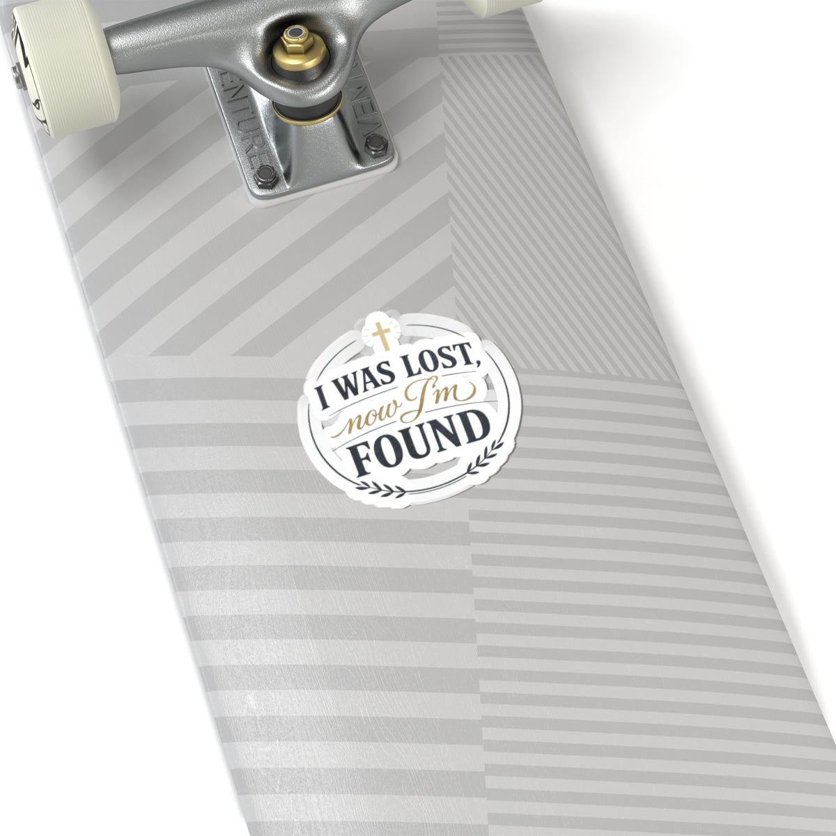 I Was Lost Now I’m Found Kiss-Cut Sticker | faith streetwear, bold type