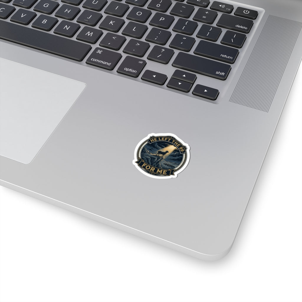 He Left the 99 For Me Kiss-Cut Sticker | faith streetwear, bold type