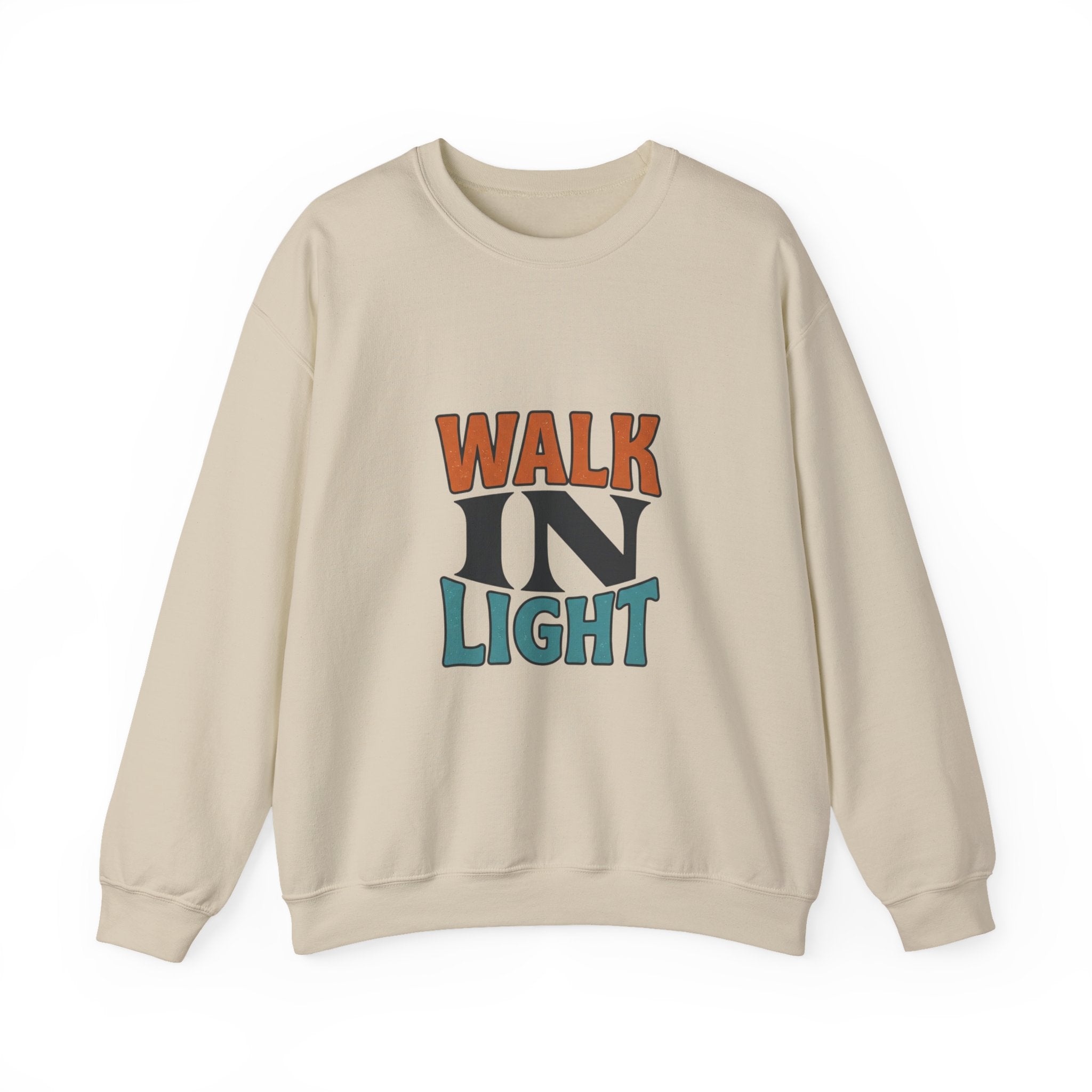 Walk In Light Sweatshirt | faith streetwear, washed vintage bold type