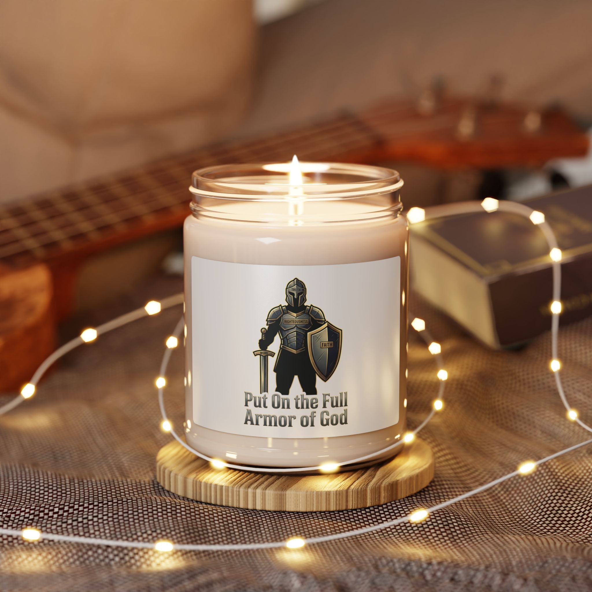 Armor of God Candle | Christian streetwear, bold type, faith testimony