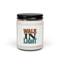 Walk In Light Candle | Scented Soy Candle, Faith Streetwear, Bold Retro Type