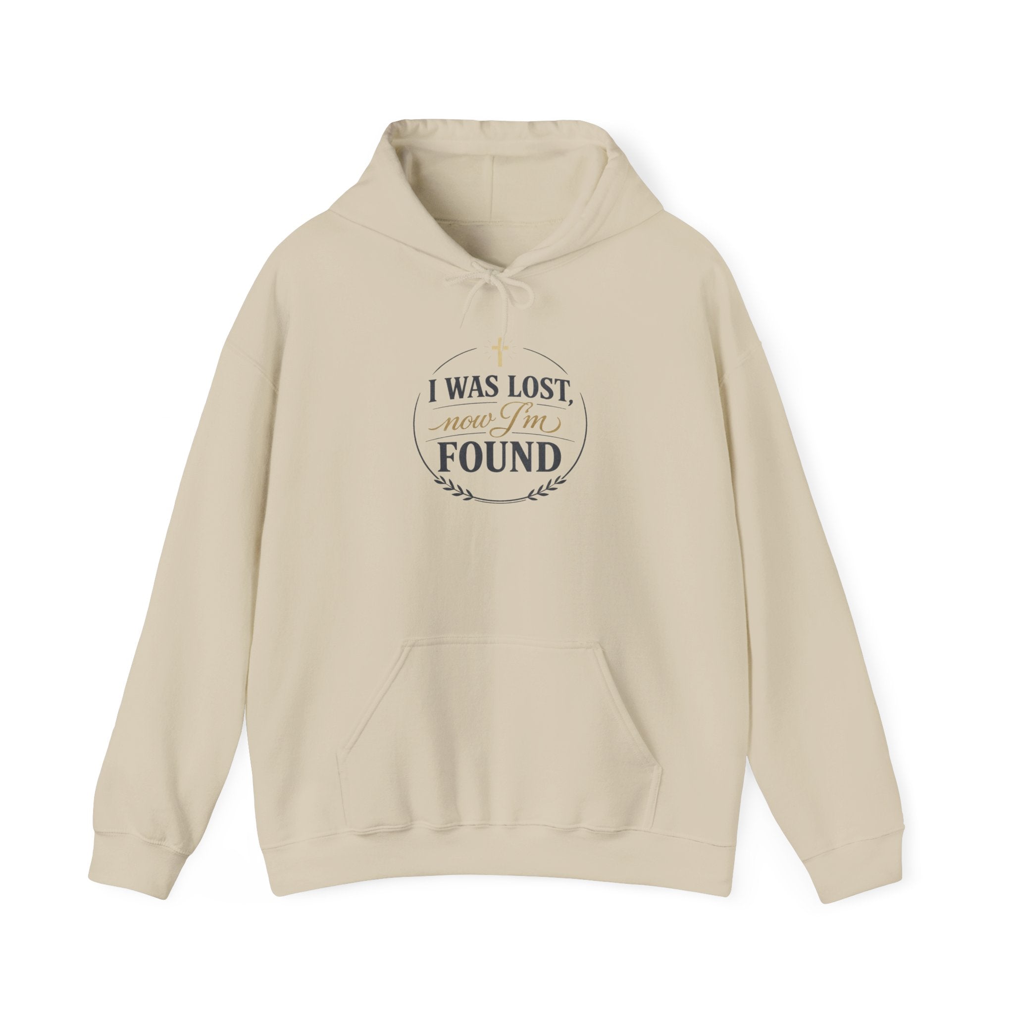 I Was Lost Now I'm Found Hoodie | faith streetwear, washed vintage bold type