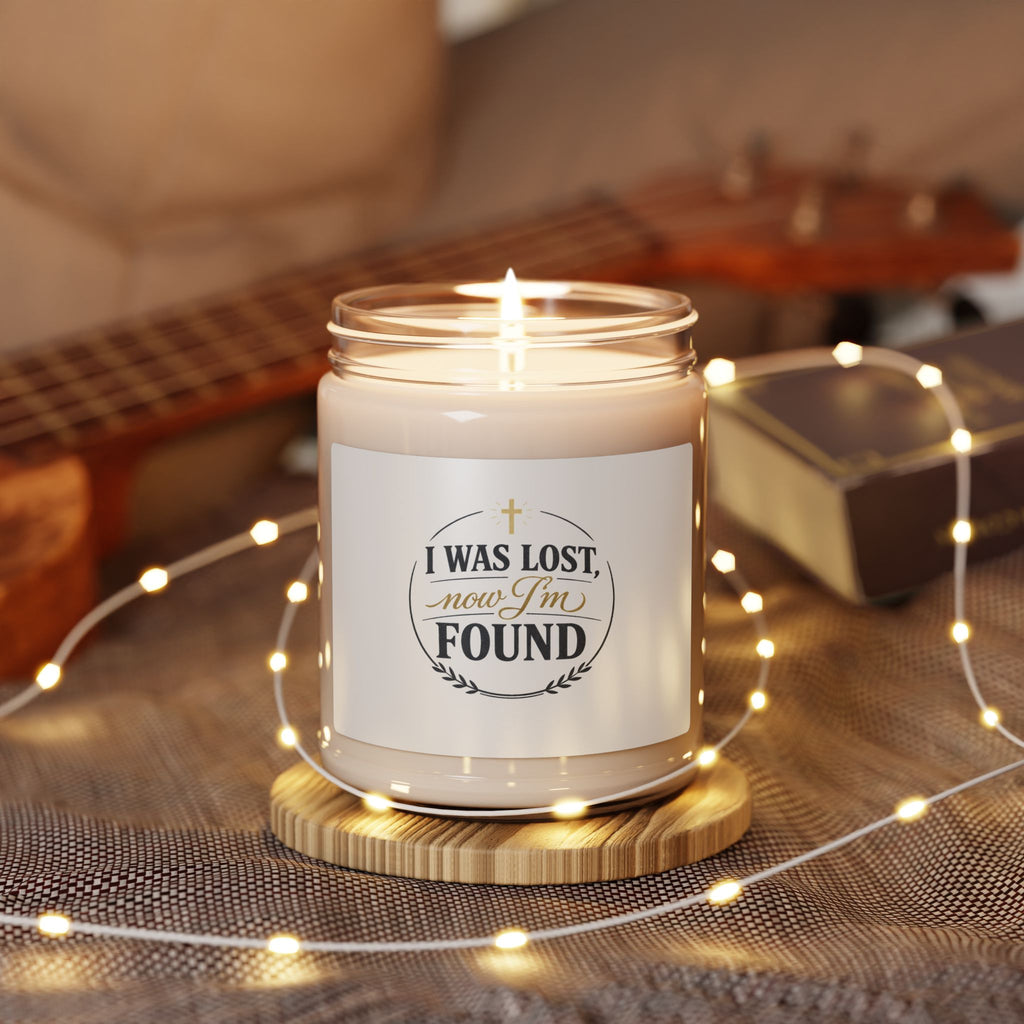 I Was Lost Now I'm Found Candle, Soy Jar | faith streetwear, bold type