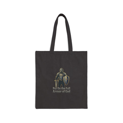 Armor of God Tote | faith streetwear, bold type, washed vintage