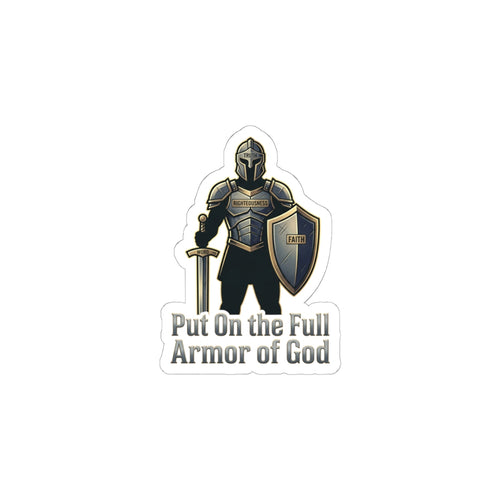 Armor of God Sticker | Christian Streetwear, Bold Type, Testimony Decal