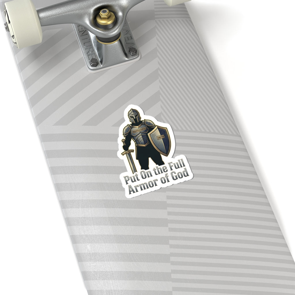 Armor of God Sticker | Christian Streetwear, Bold Type, Testimony Decal