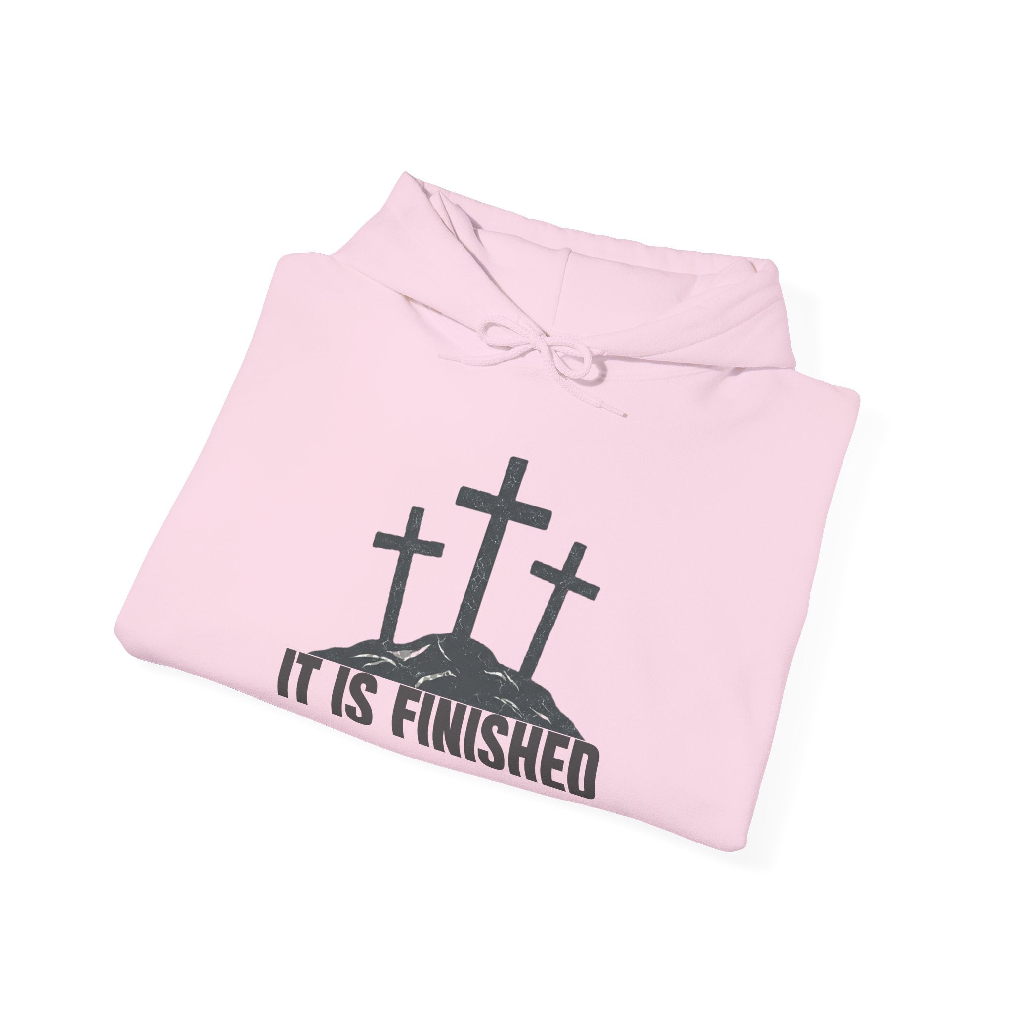 Christian Hoodie — 'It Is Finished' Three Crosses Easter Sweatshirt