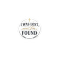 I Was Lost Now I’m Found Kiss-Cut Sticker | faith streetwear, bold type